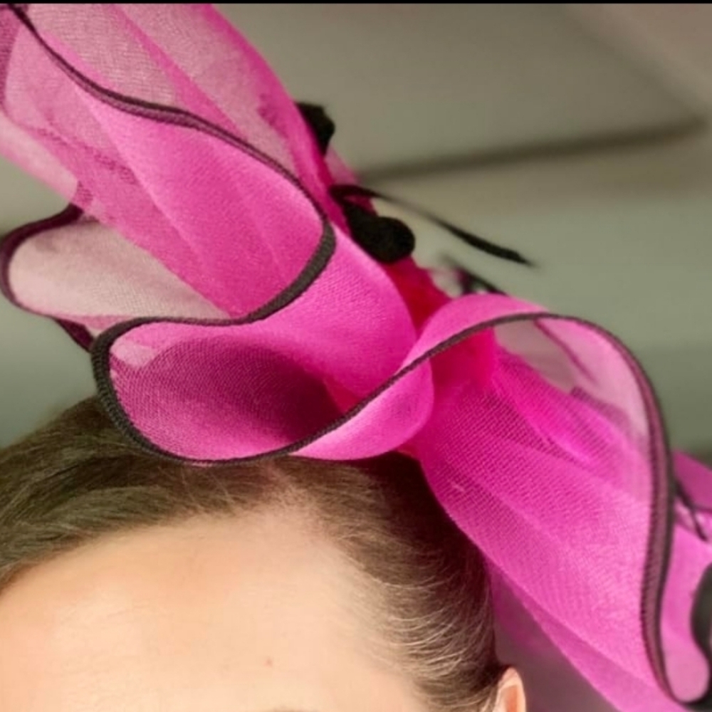 NEW! Fuschia And Black Kentucky Derby Hat - Picture 5 of 6